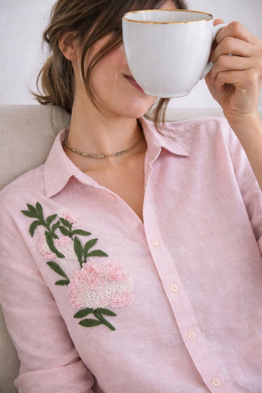 Camisa Rosé Jardim