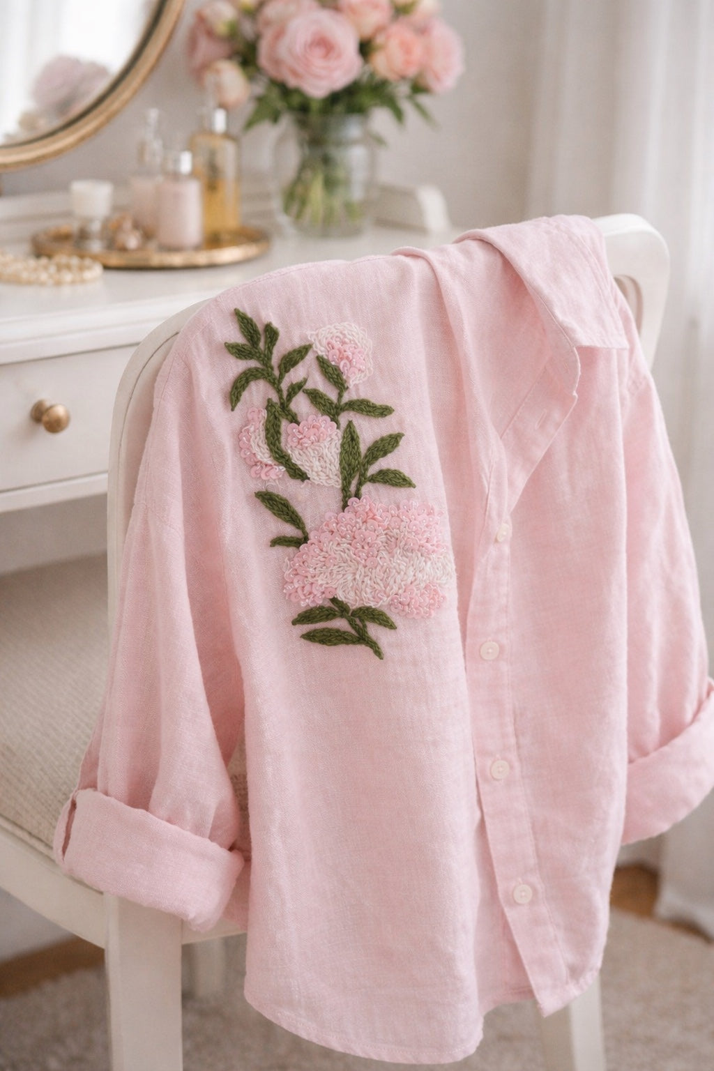 Camisa Rosé Jardim