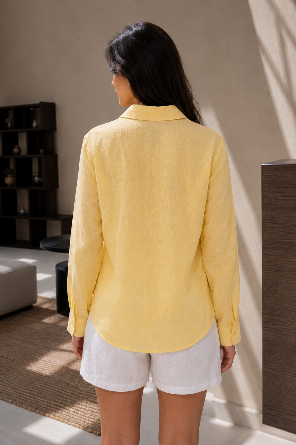 Soleil Ramie Shirt — Hand-Embroidered