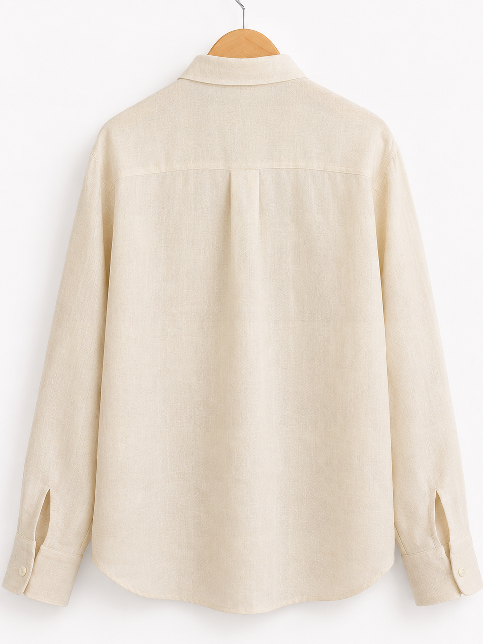Ivory Garden Linen Shirt — Hand-Embroidered