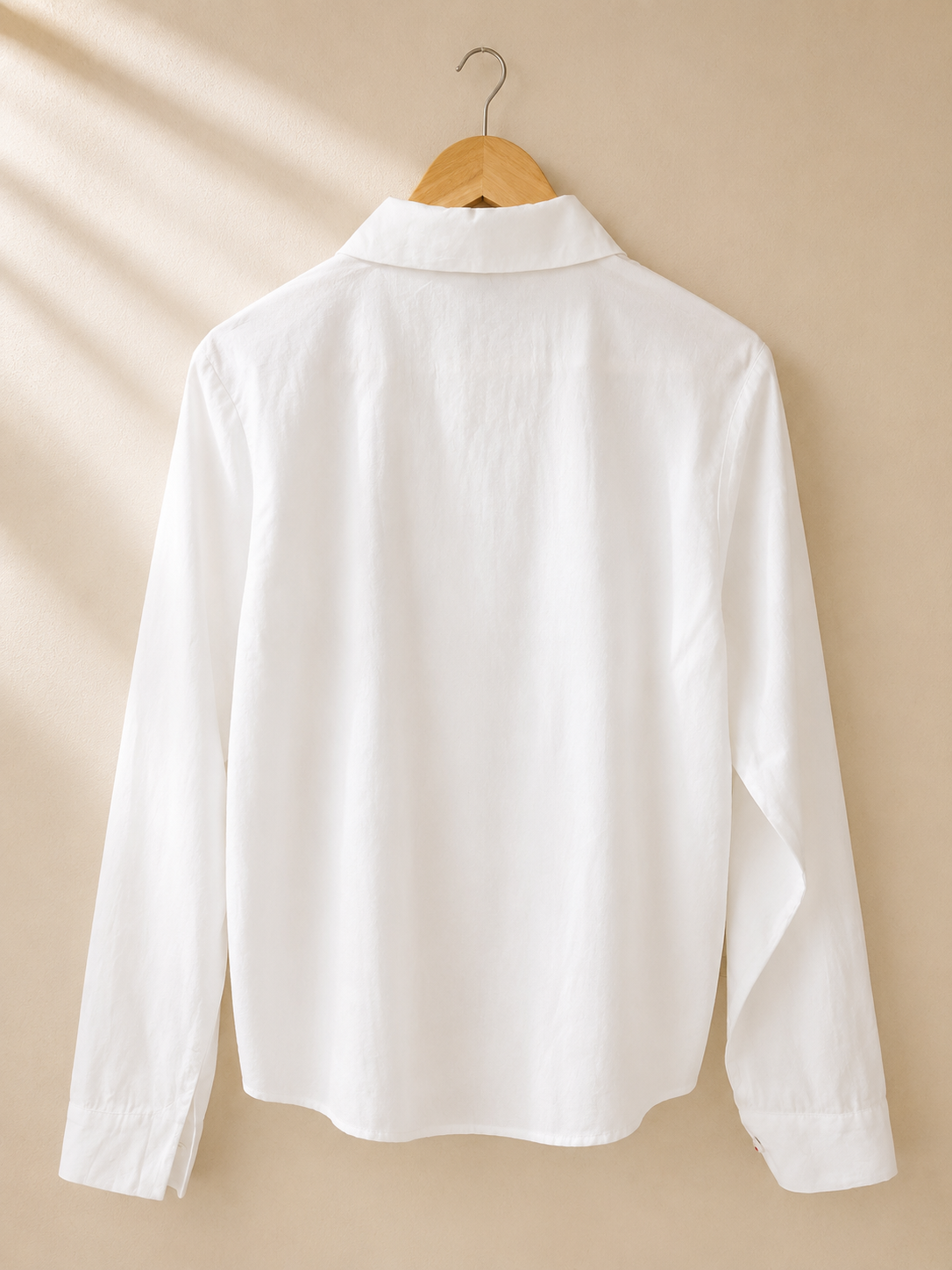 Olive Bloom Cotton Shirt — Hand-Embroidered