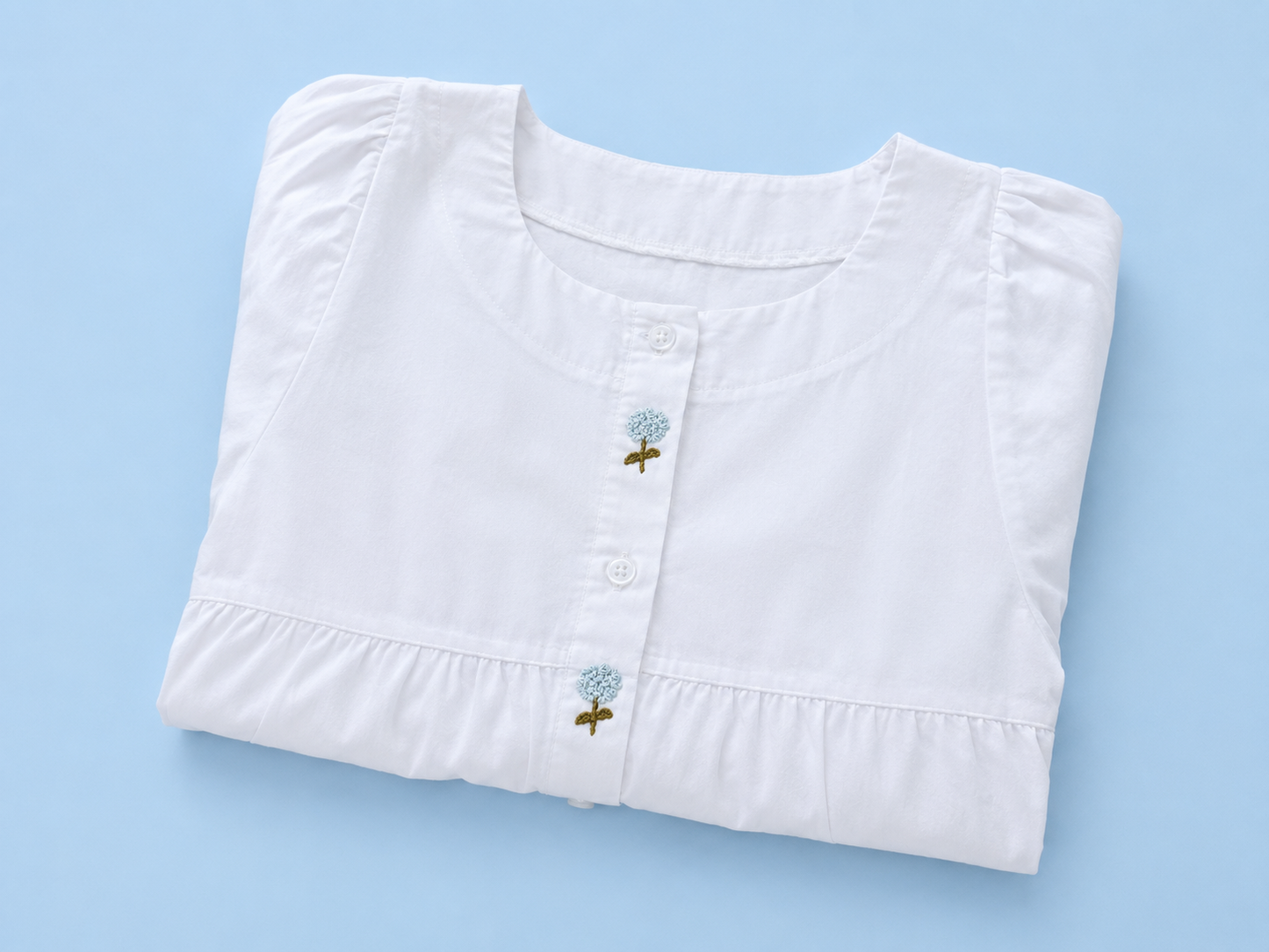 Flor do Rio Cotton Blouse — Hand-Embroidered