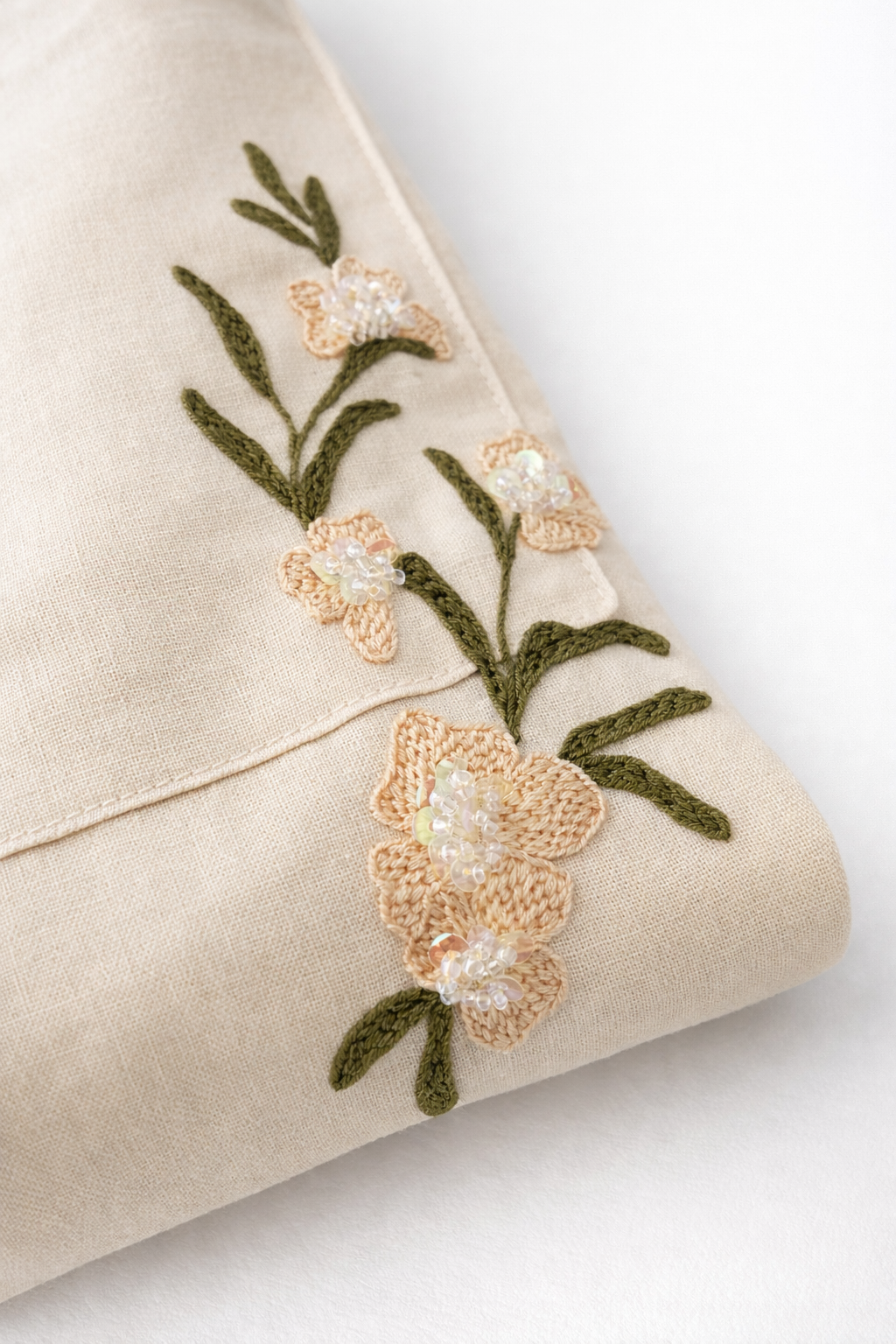 Soleil Ramie Shirt — Hand-Embroidered
